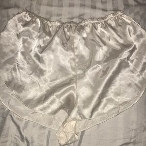 Vintage white silk shorts